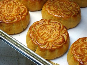 Not only are they yummy, but moon cakes are pretty to look at.